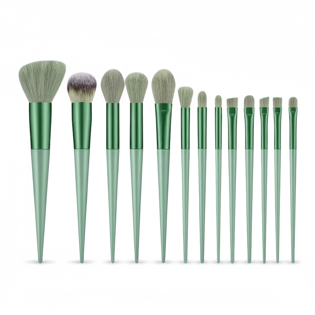 13-Piece Makeup Brush Set with Velvet Bag – Soft Synthetic Bristles
