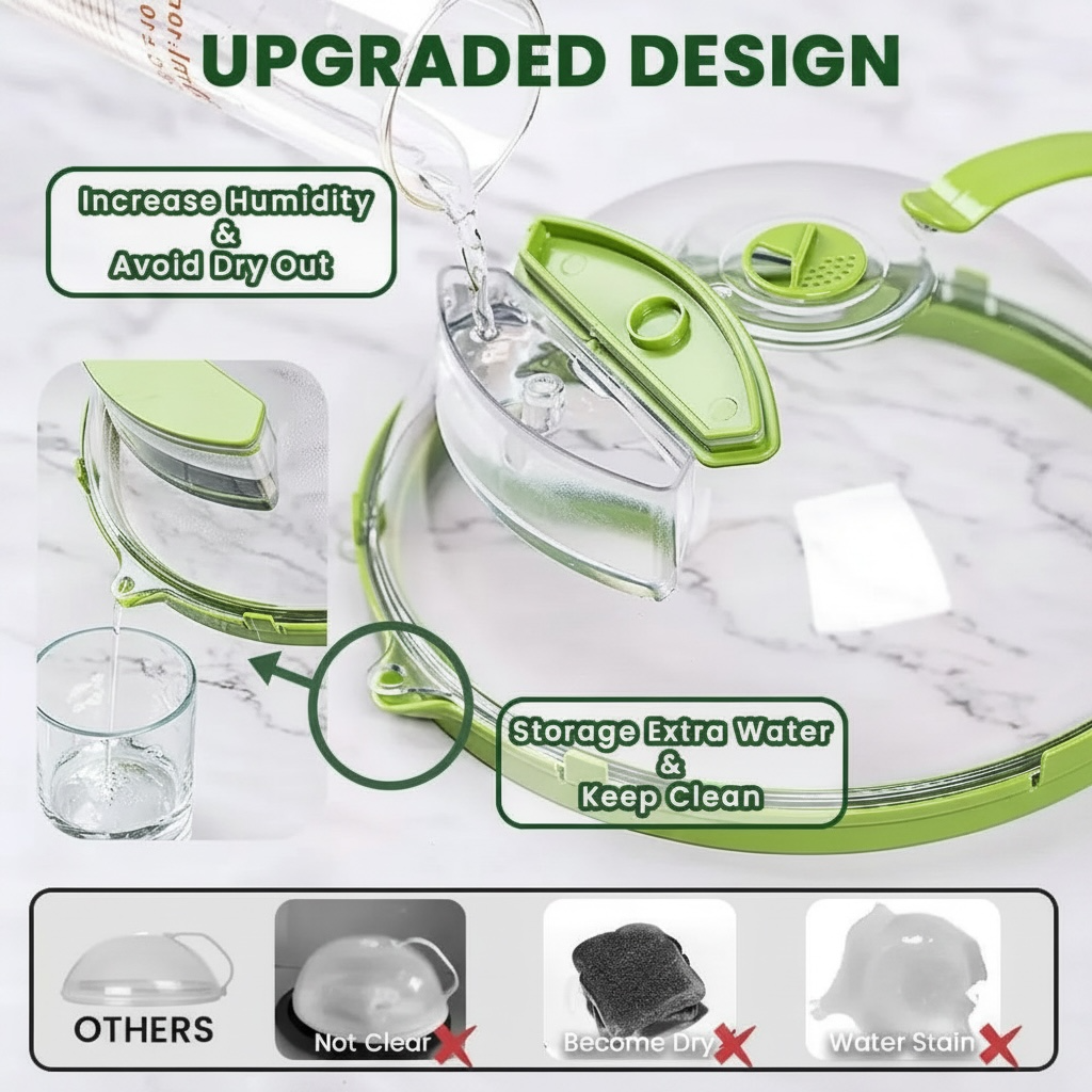 Microwave Glass Cover – Clear Splatter Guard, Heat-Resistant, Fits Most Microwaves