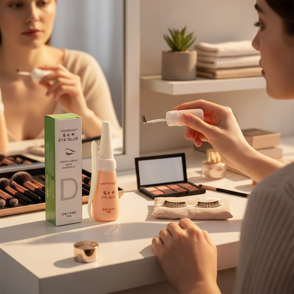 Super Sticky Clear Eyelash Glue – Sweat-Resistant, Gentle
