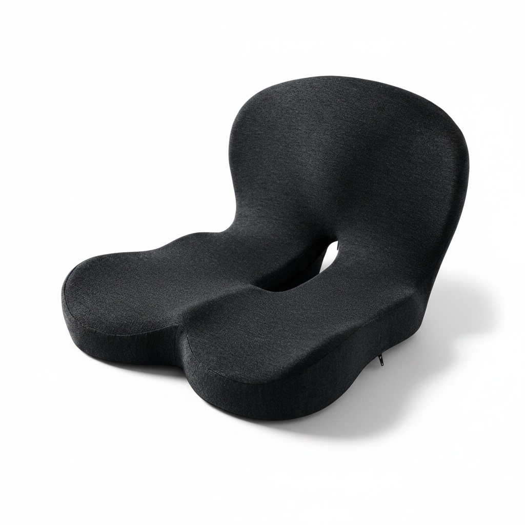 Memory Foam Seat Cushion with Back Support – Ergonomic Chair Cushion for Office & Car