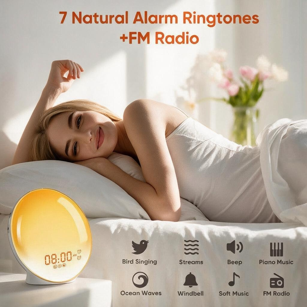 Smart Sunrise Alarm Clock with App Control