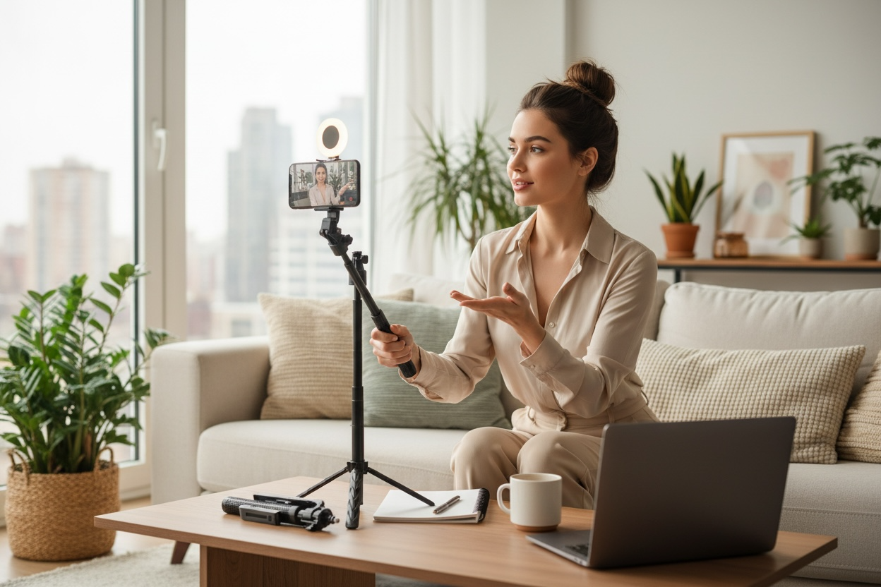 360° Face-Tracking Rotating Selfie Stick