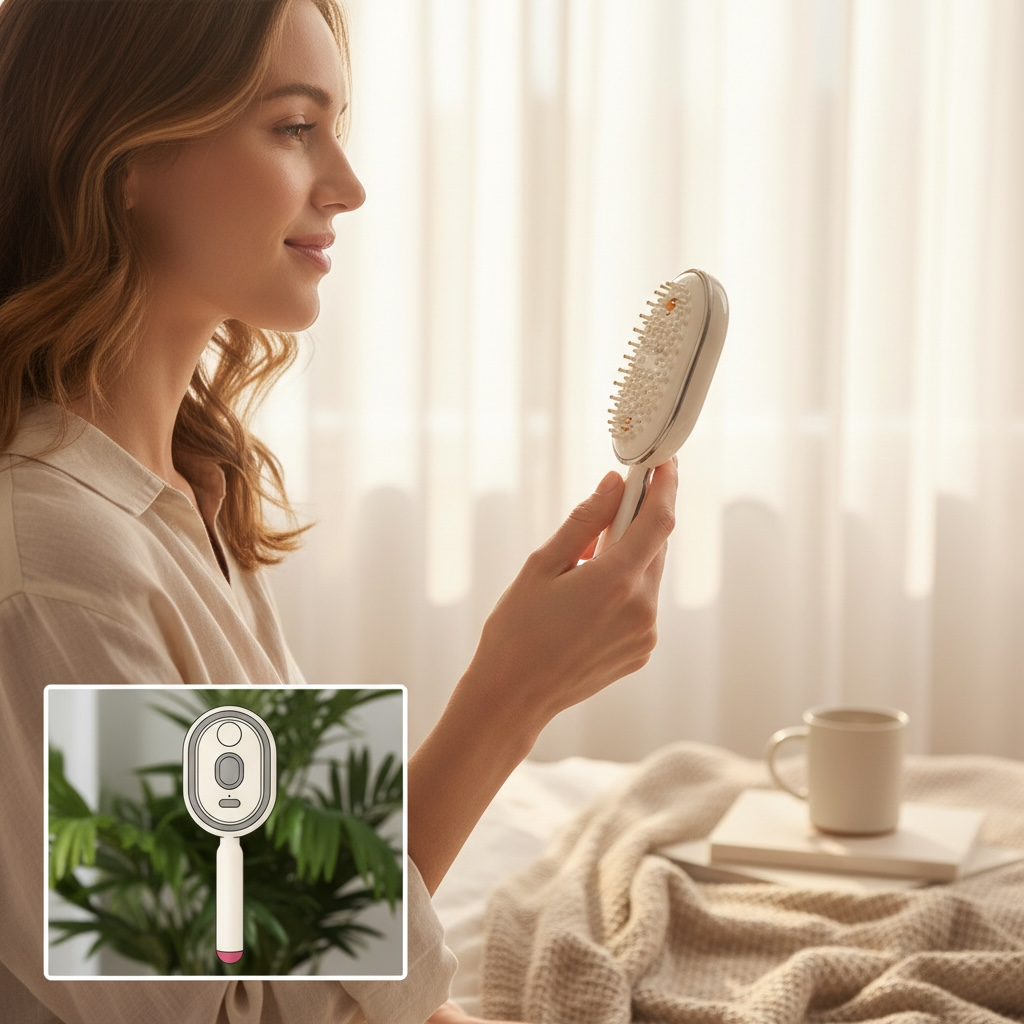 Electric Mist Massage Comb – Portable Hair Care & Scalp Relaxation