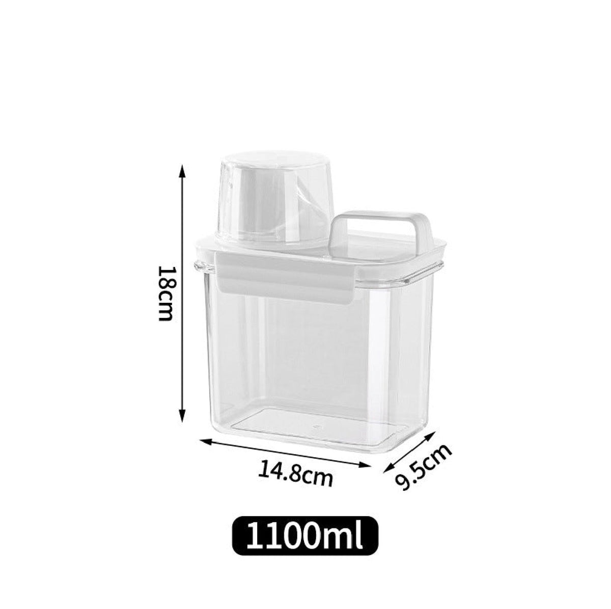 Airtight Stackable Food Storage Containers | Clear Kitchen Pantry Jars