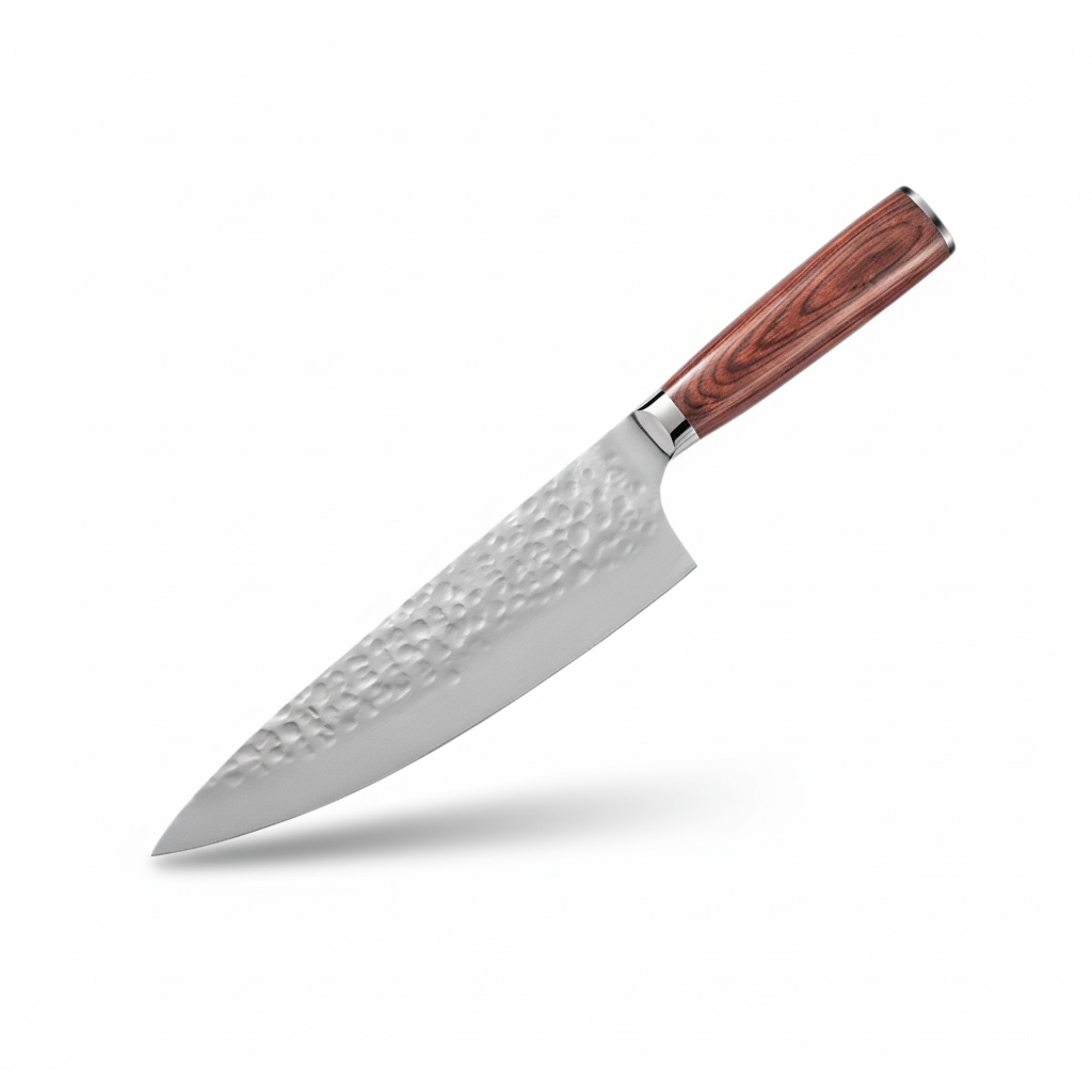 Japanese-Style Hand-Forged Chef Knife – 4Cr13 Stainless Steel, Wood Handle