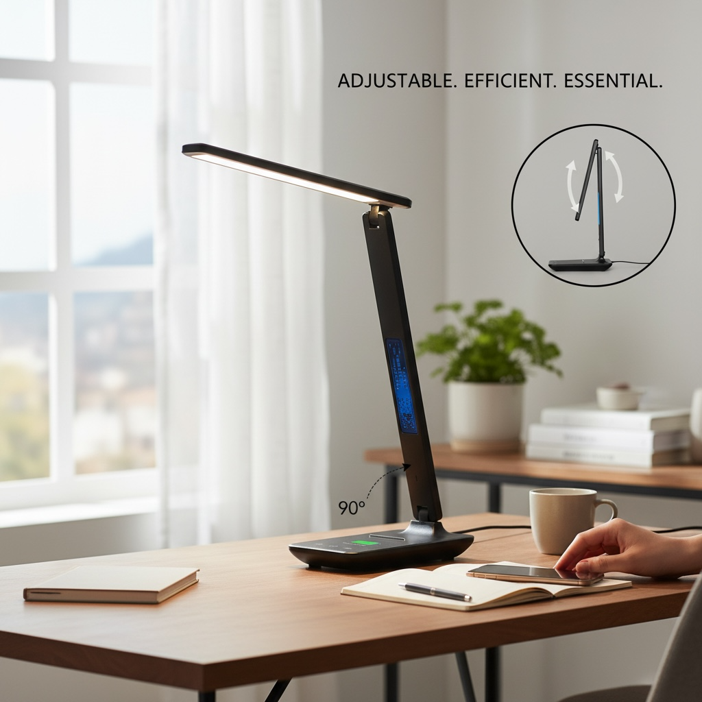 Lamp Plus 3 in 1 Lamp With Phone Charger, Clock And Thermostat