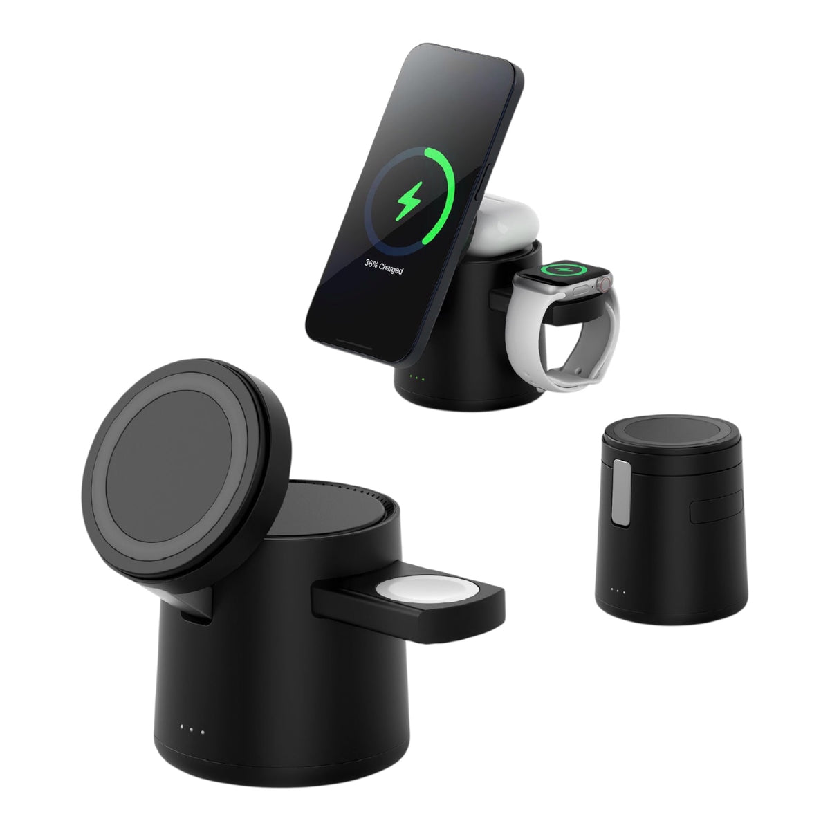3-in-1 Magnetic Wireless Charging Station – 18W Fast Charger