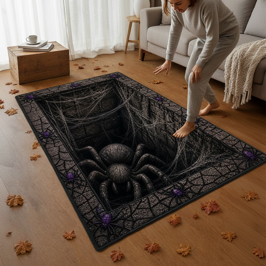 Halloween Horror Area Rug – Soft Non-Slip Crystal Velvet Carpet, Multiple Sizes & Patterns