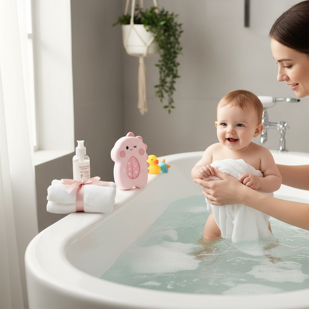 Baby Bath Thermometer Dinosaur | Safe Water Temperature Gauge for Infants