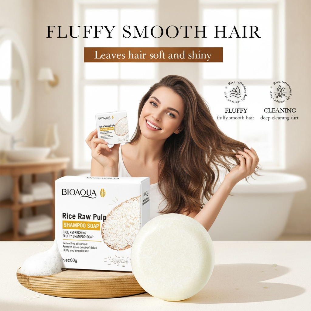 Rice Shampoo Bar – Gentle Cleansing & Natural Shine
