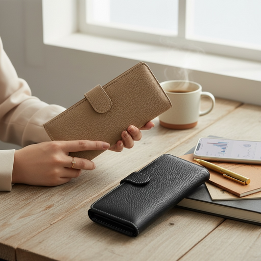 Long Genuine Leather Women Wallet