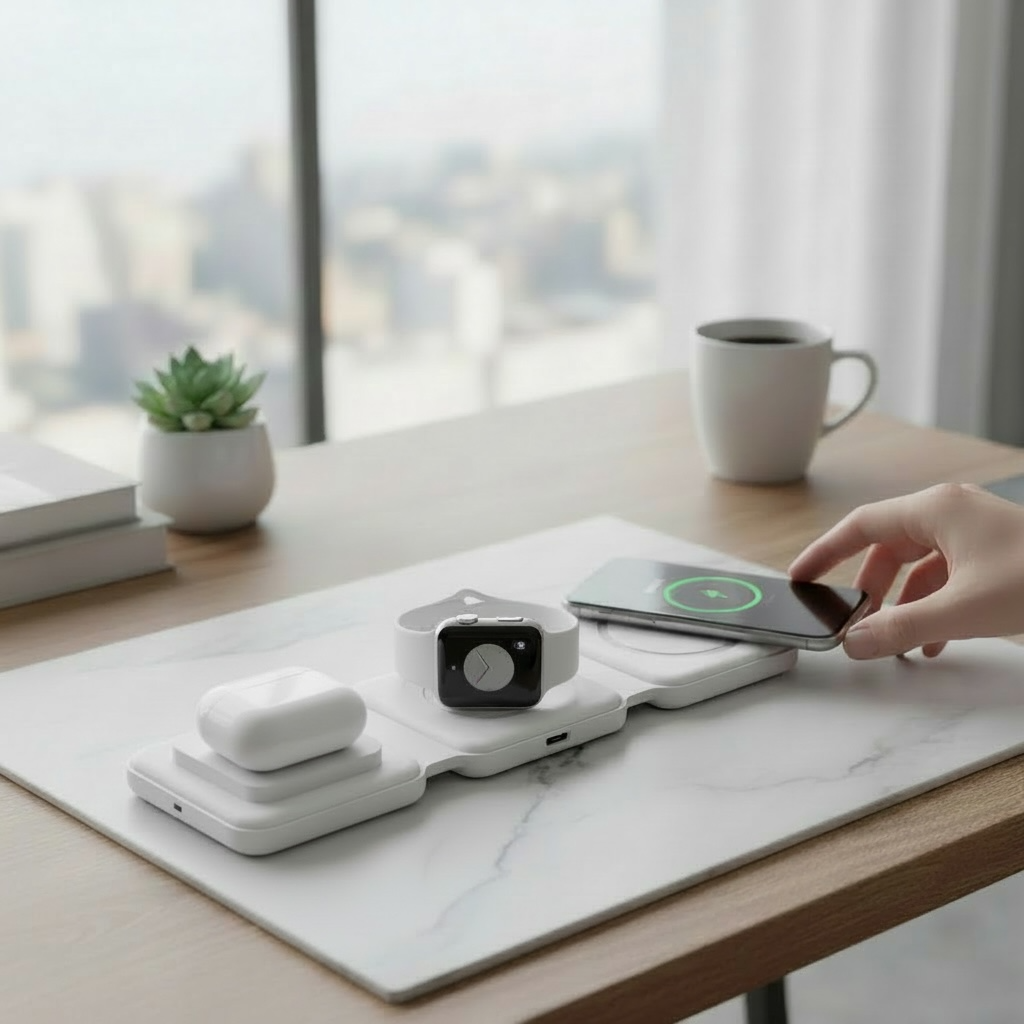 3‑in‑1 Magnetic Foldable Wireless Charger Stand | Modern Goods Living