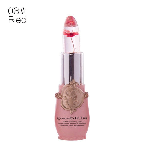 Bloom & Glow: Color-Changing Crystal Flower Jelly Lipstick