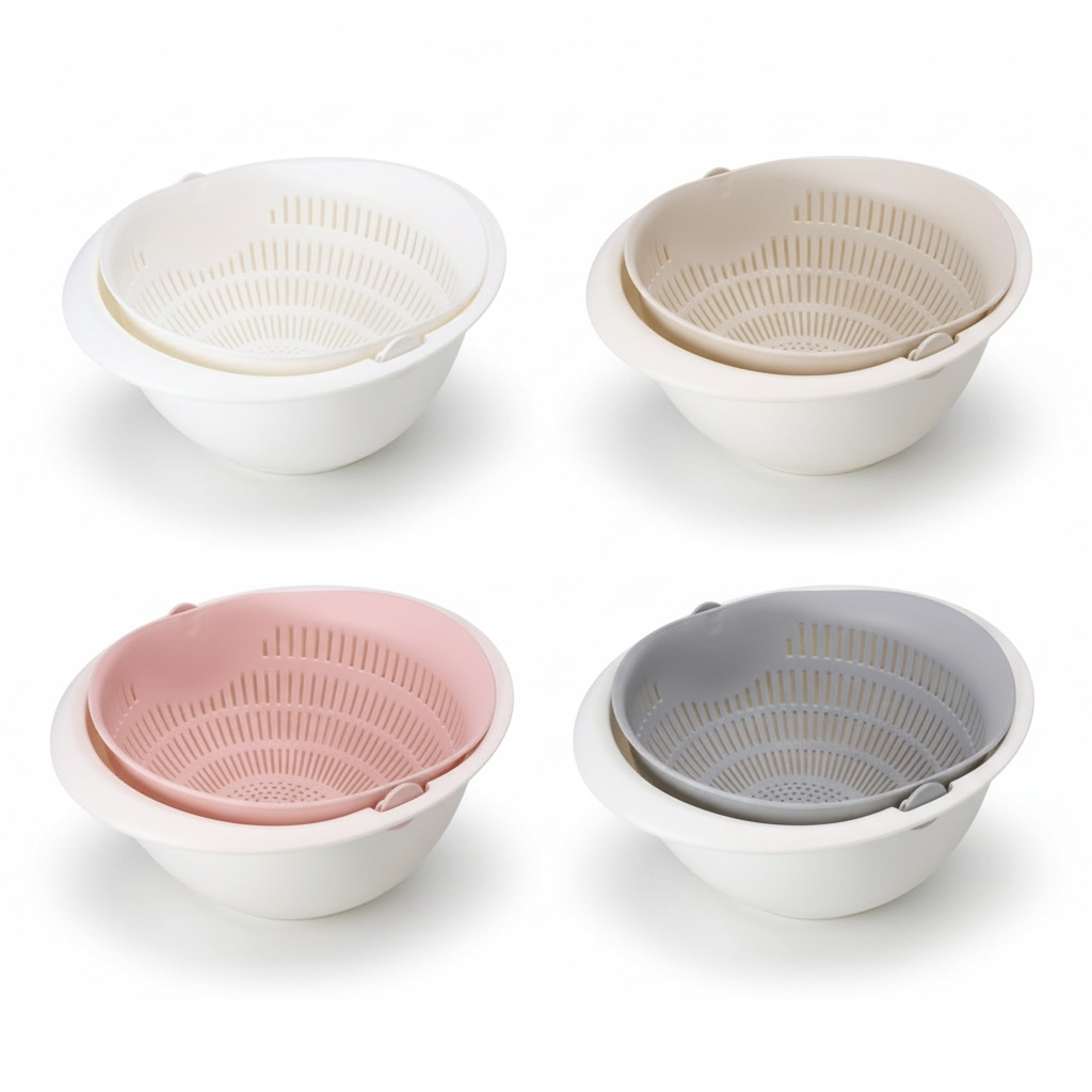 Dual-Layer Drain Basket for Fruits & Vegetables – 23cm