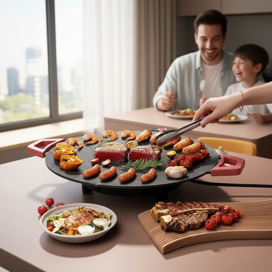 Smokeless Electric Grill Pan – Non-Stick, Portable Indoor Grill