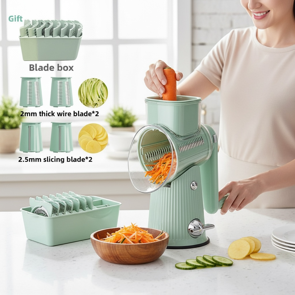 Multifunctional Vegetable Cutter – Slicer, Shredder & Grater