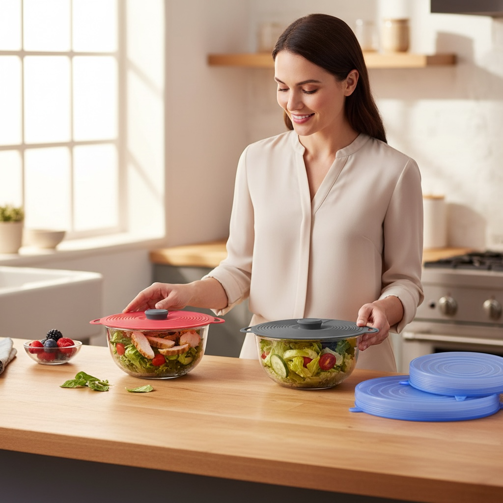 Reusable Silicone Stretch Lids – Airtight Food Covers, Great Value