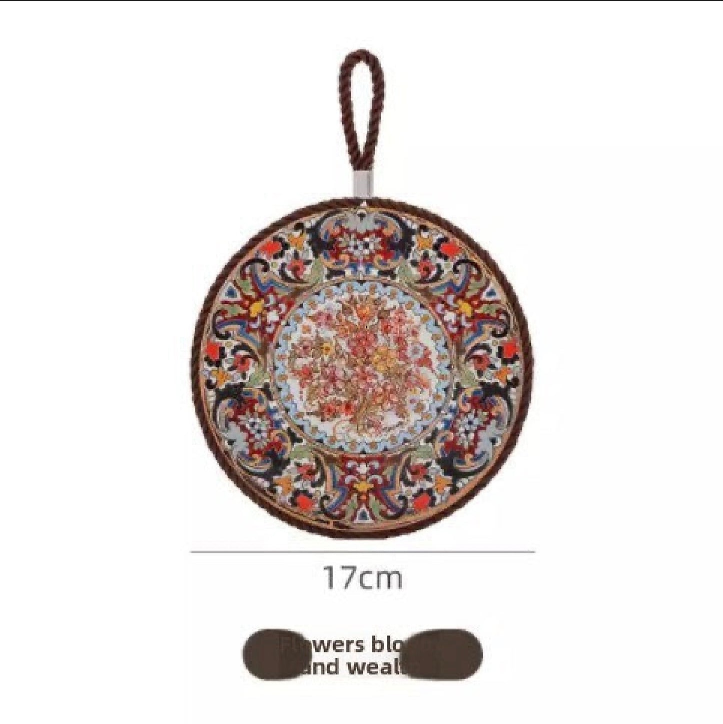 Ceramic Heat-Resistant Trivet Mat – 300°C Table Protector with Non-Slip Cork Base