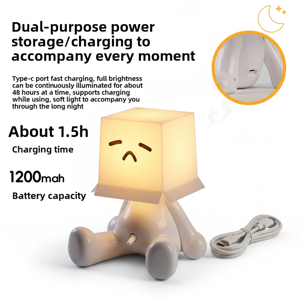 Desk Lamp & Night Light – USB Powered, CE Certified