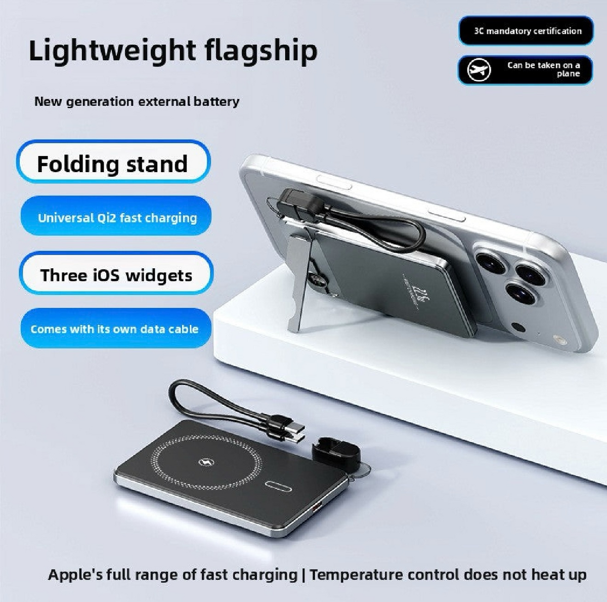 Ultra-Slim Magnetic Power Bank – 22.5W Wireless Fast Charger