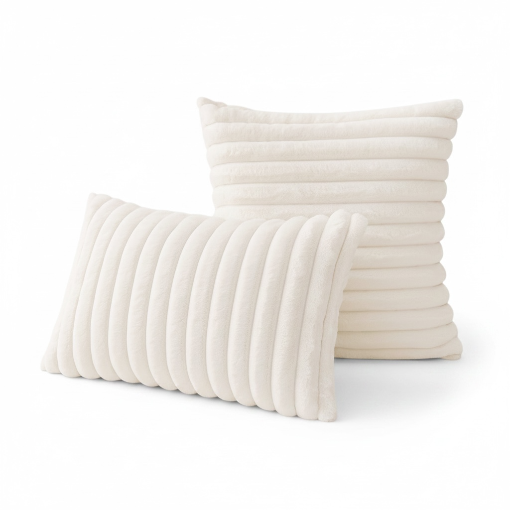Modern Stripe Cushion Cover – Decorative Throw Pillow Case in Multiple Colors (30×50 cm & 45×45 cm)