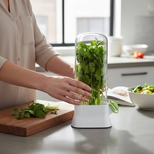 Vegetable Preservation Box – Airtight Herb & Onion Storage Container | Fresh Fridge Organizer
