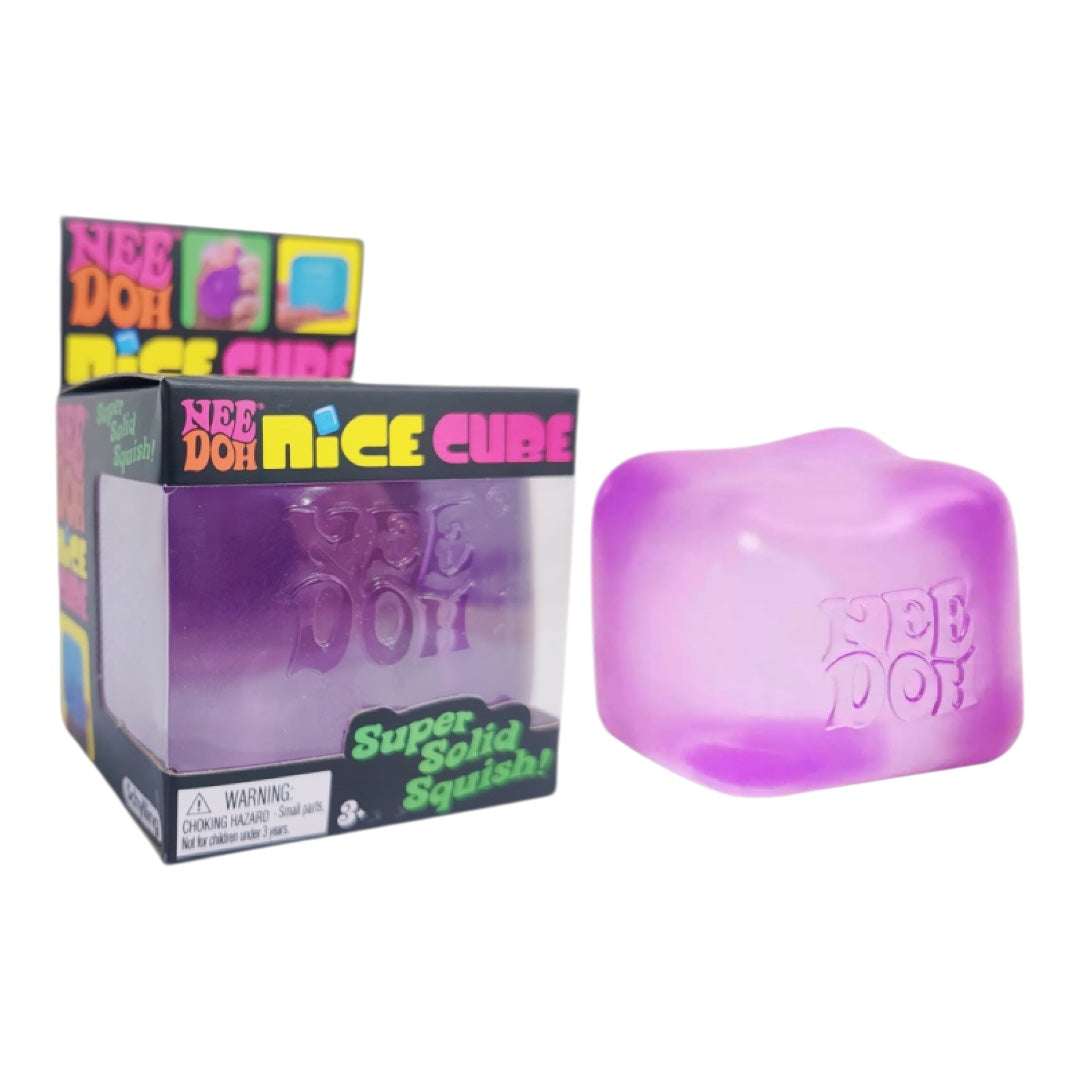 NeeDoh Stress Relief Cube Fidget Toy – Soft TPR Squeeze Cube