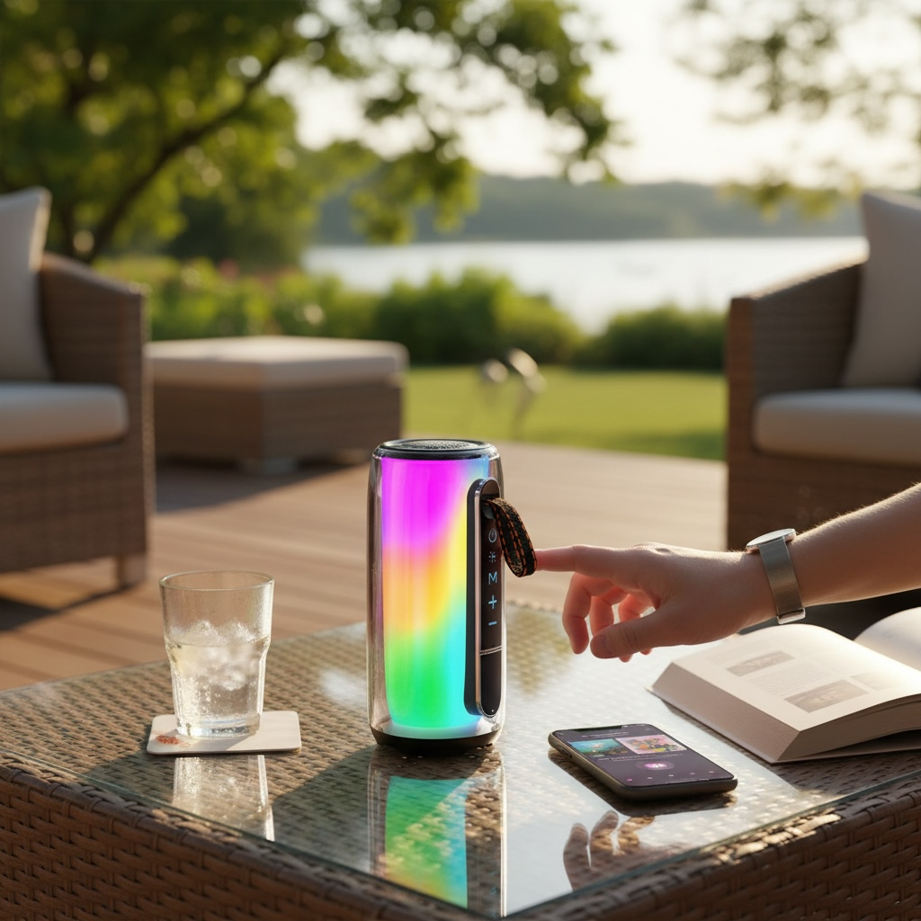 Mini Bluetooth Speaker – 15W Heavy Bass, RGB Lights, Bluetooth 5.3, Portable Wireless Speaker