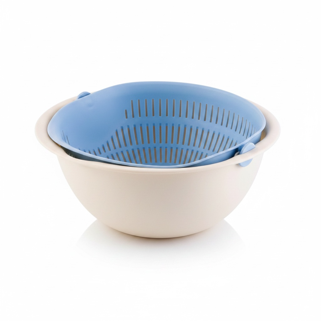 Dual-Layer Drain Basket for Fruits & Vegetables – 23cm