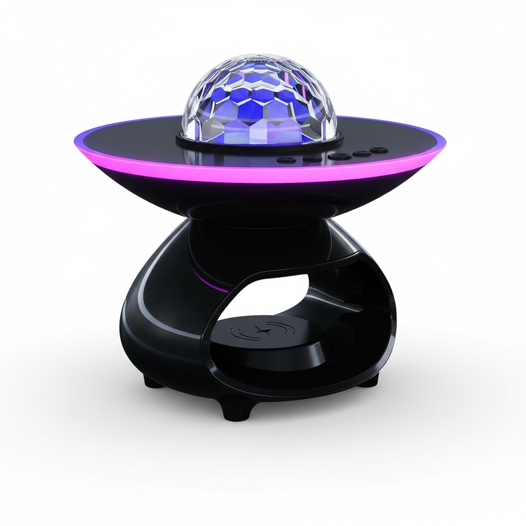3‑in‑1 Bluetooth Speaker Night Light with Wireless Charging & RGB Ambient Glow
