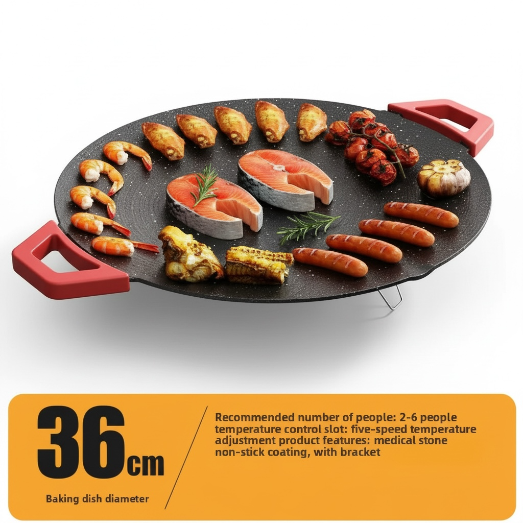 Smokeless Electric Grill Pan – Non-Stick, Portable Indoor Grill