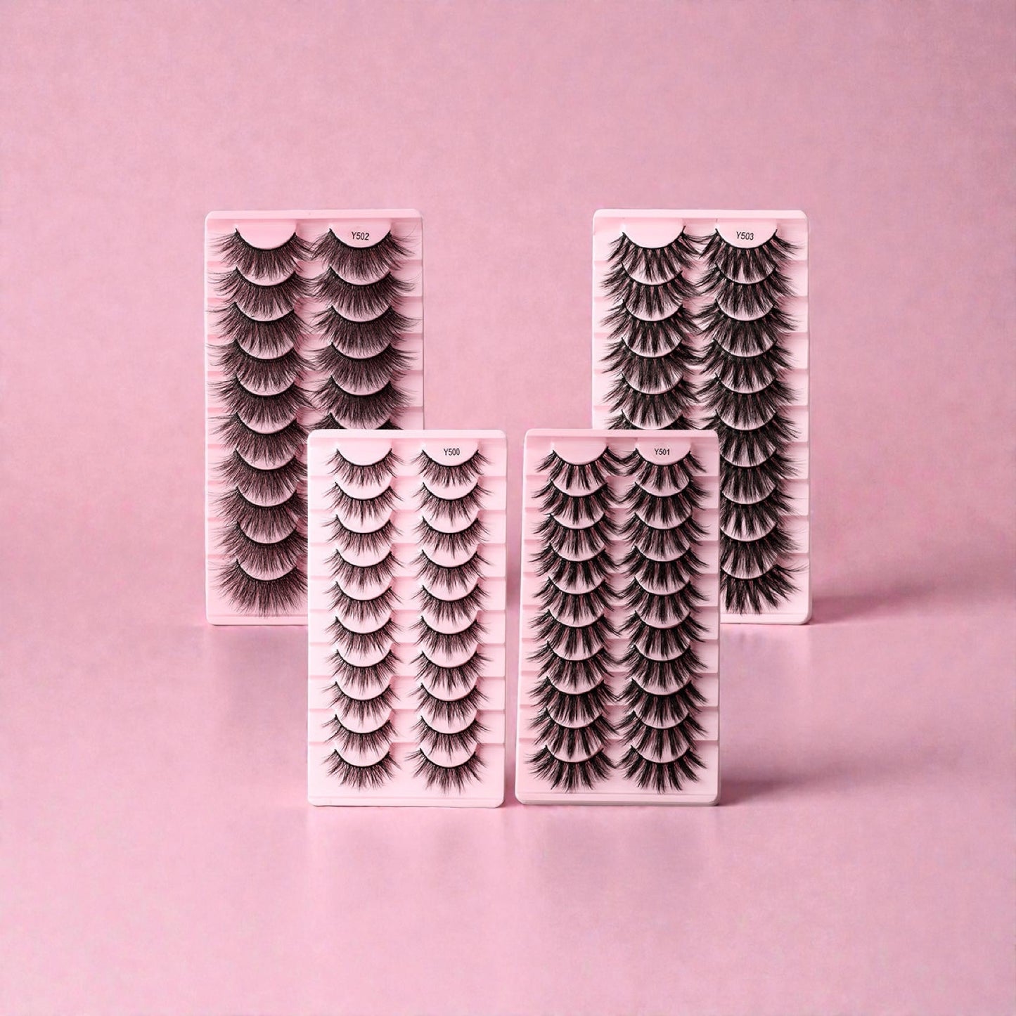 Natural Look 3D Mink Lashes – 10 Pair Reusable Set for Everyday Nude Makeup