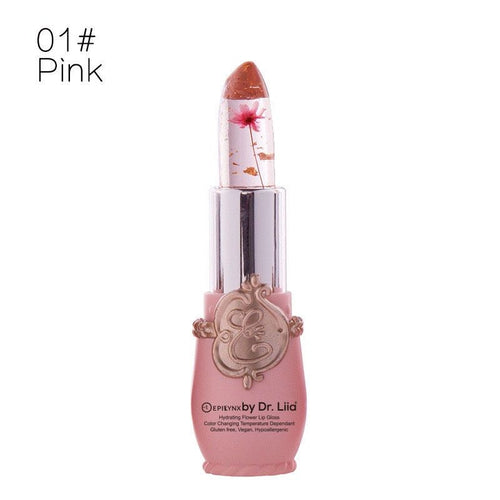 Bloom & Glow: Color-Changing Crystal Flower Jelly Lipstick