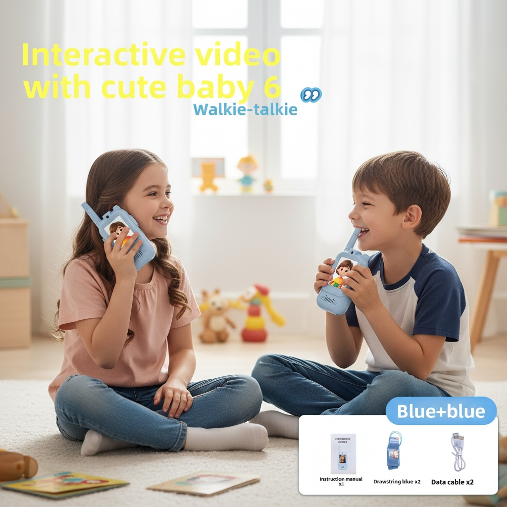 Kids Video Walkie Talkies – USB Rechargeable, Ages 4–6