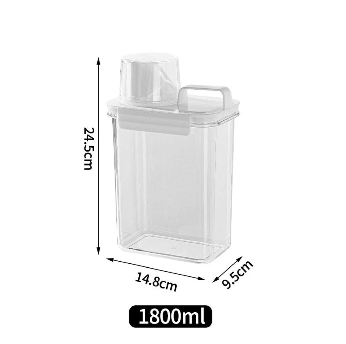 Airtight Stackable Food Storage Containers | Clear Kitchen Pantry Jars