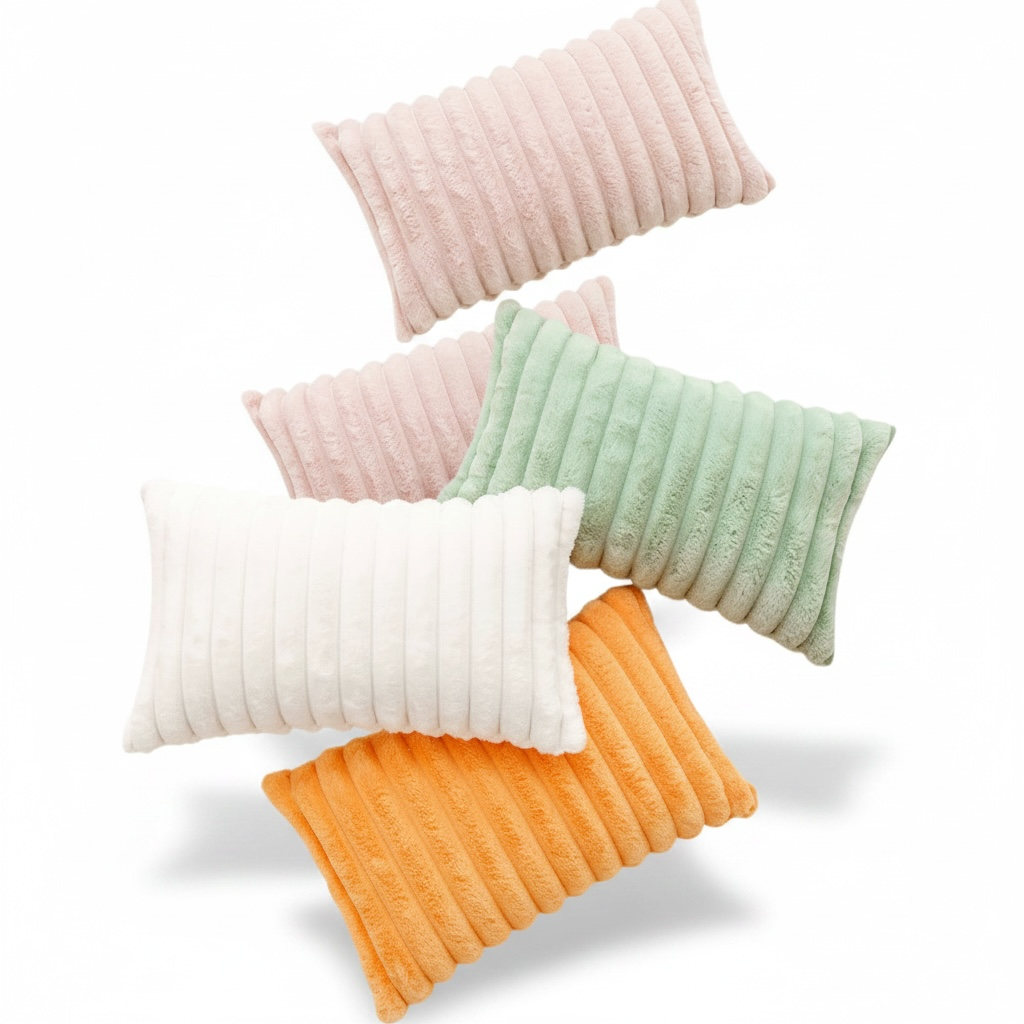 Modern Stripe Cushion Cover – Decorative Throw Pillow Case in Multiple Colors (30×50 cm & 45×45 cm)