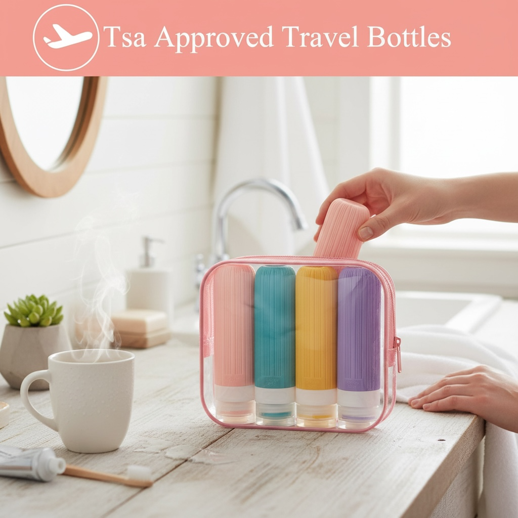 Travel Bottles Set (4 x 90ml) with PVC Bag | Modern Goods Living