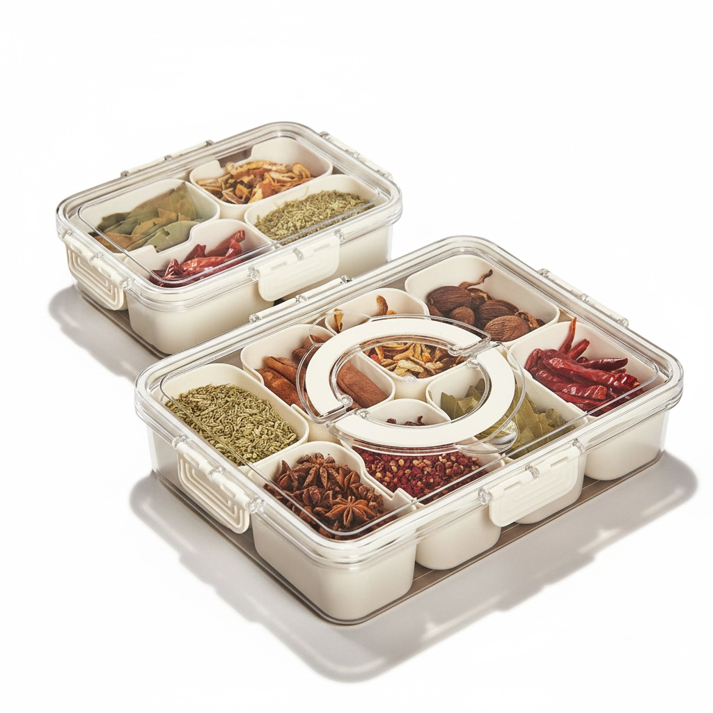 8-Grid Multi-Compartment Food Storage Container | BPA-Free Organizer