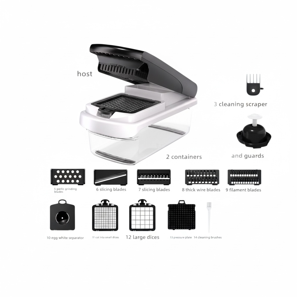 15‑in‑1 Vegetable Cutter & Slicer with Stainless Steel Blades | Modern Goods Living