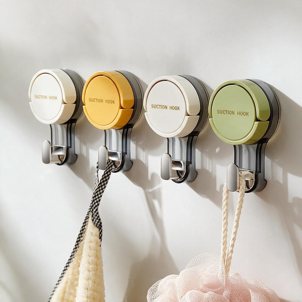 Heavy-Duty Vacuum Suction Cup Hook | No-Drill Shower & Towel Hange