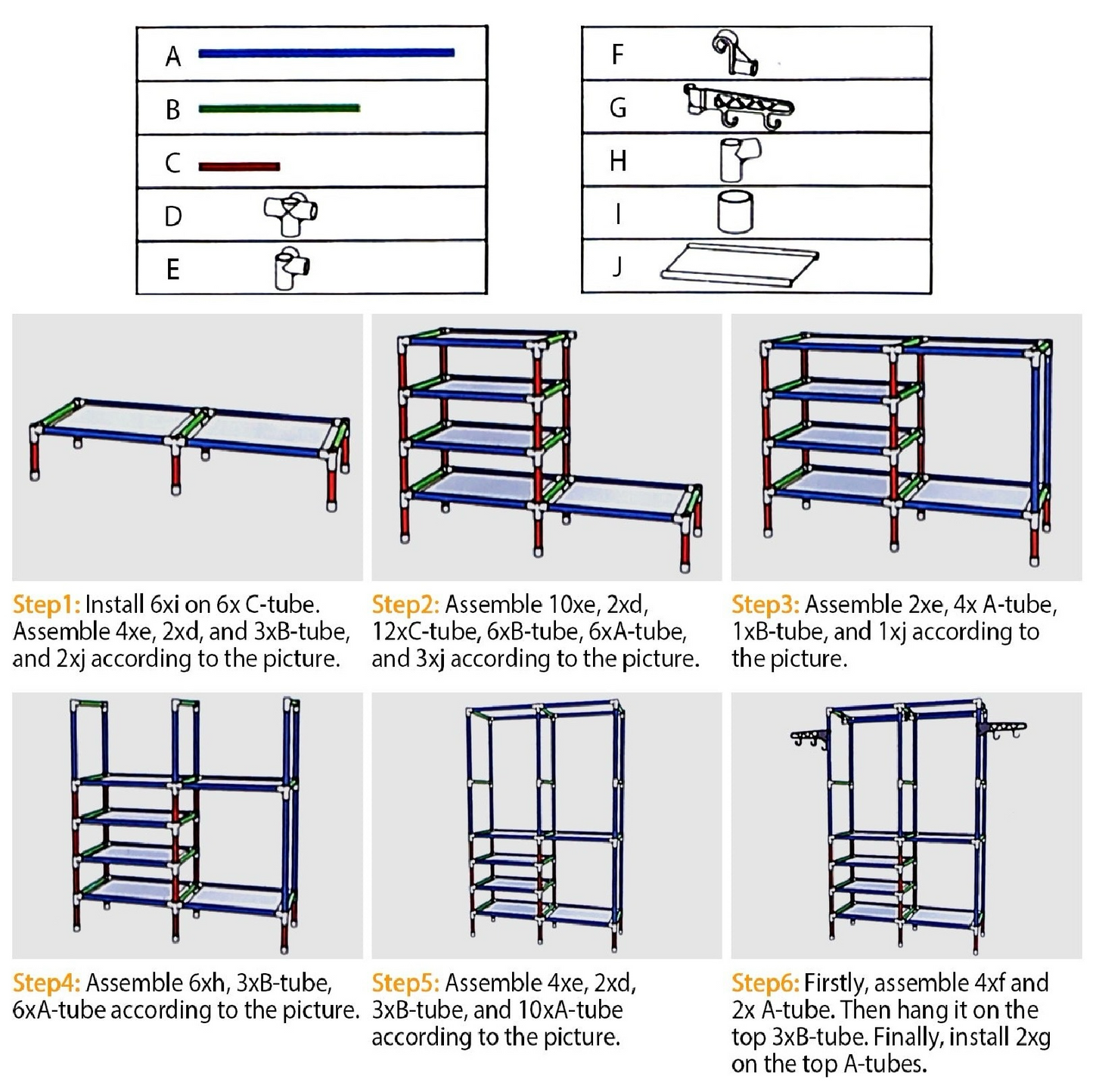 Heavy-Duty Freestanding Garment Rack with Shelves – Double Hanging Rod Closet Organizer (Black/White)