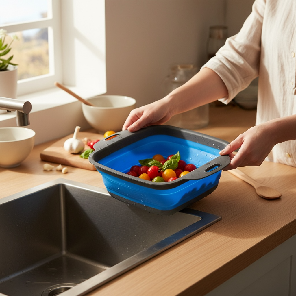 Collapsible Silicone Adjustable Strainer