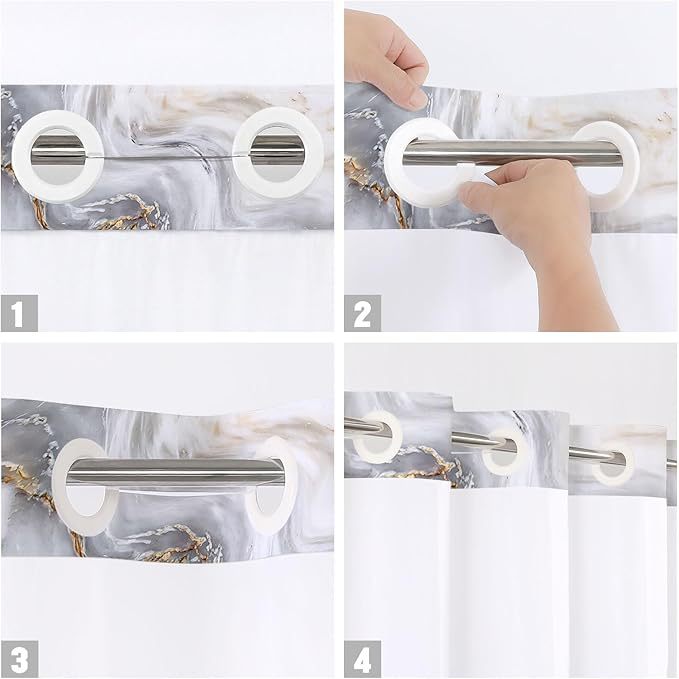 Hook-Free Shower Curtain – Waterproof & Custom Print