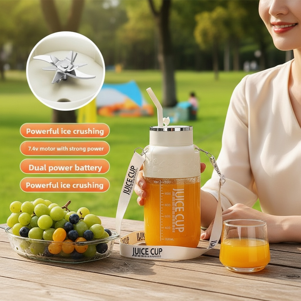 Portable High-Speed Juicer Cup 800ml – Rechargeable Blender