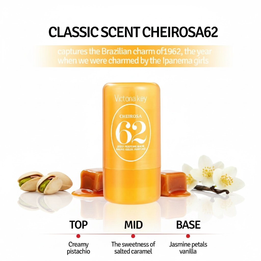 Fragrance Balm – Long-Lasting Fruity Perfume Stick (Coconut, Candy, Rose)
