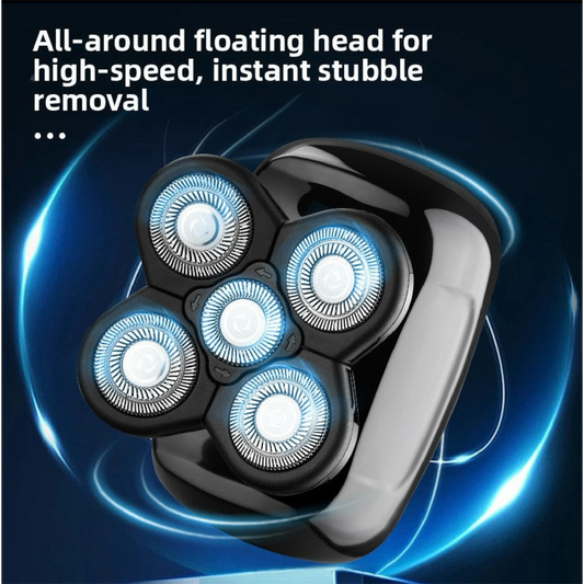 5-in-1 Electric Shaver | Low Noise, USB Charging, Wet/Dry Use