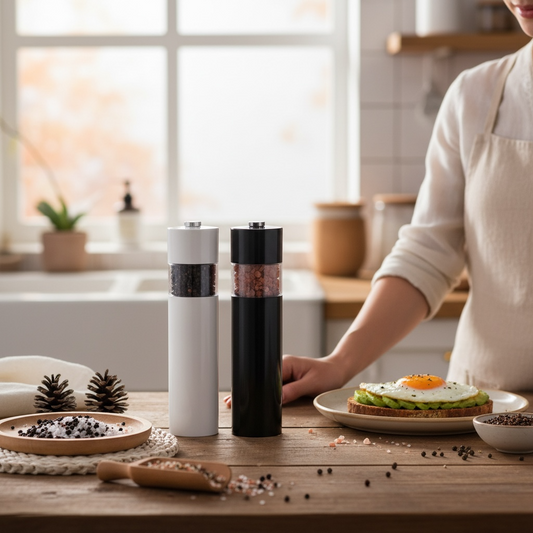 Electric Pepper Grinder – One-Touch Automatic Salt & Pepper Mill