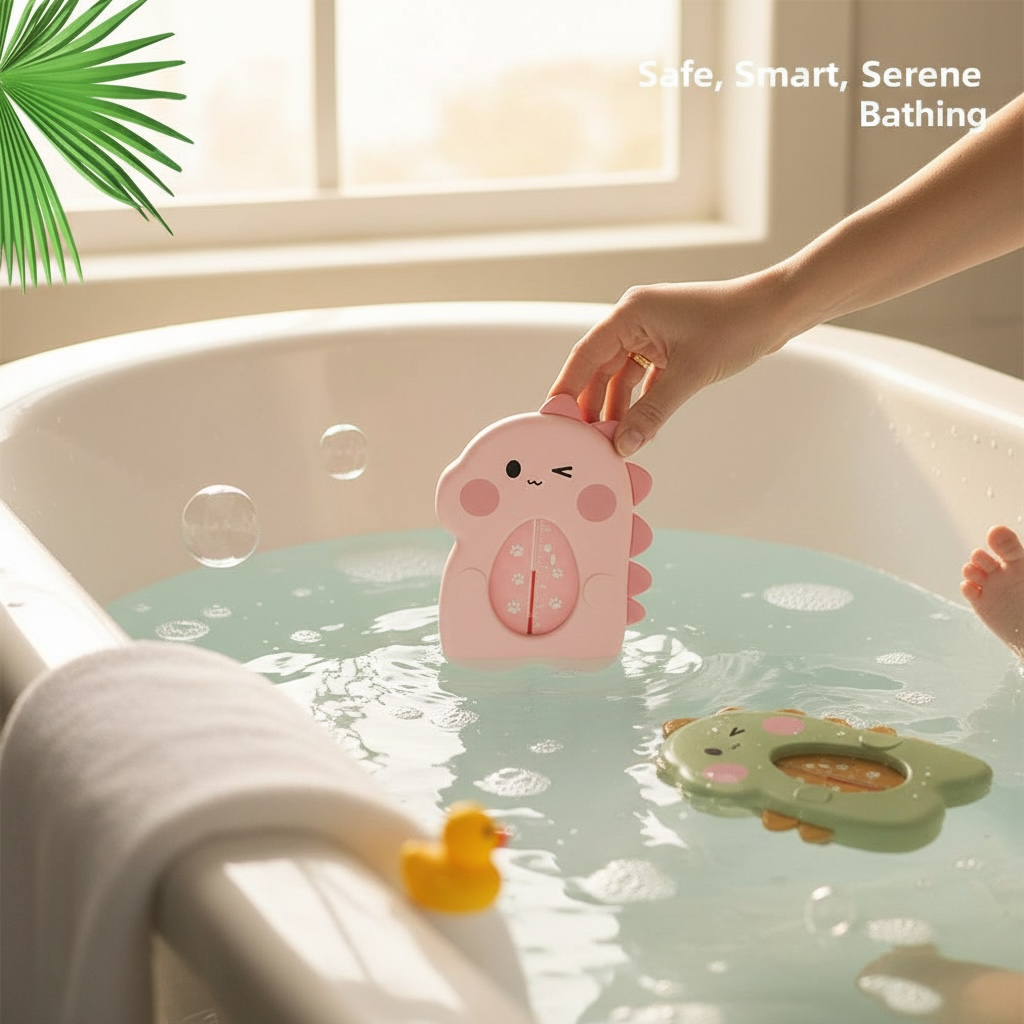Baby Bath Thermometer Dinosaur | Safe Water Temperature Gauge for Infants