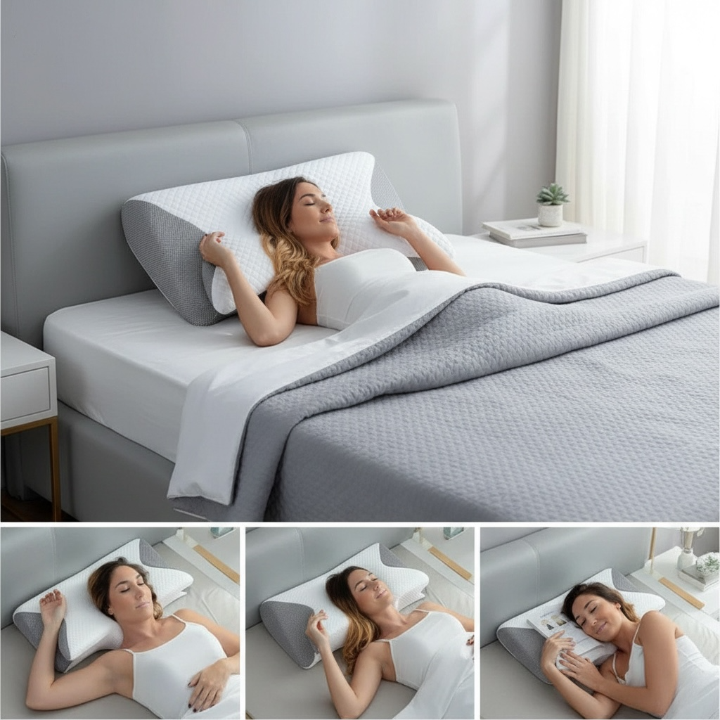 Butterfly Memory Foam Neck Pillow | Ergonomic Cervical Support
