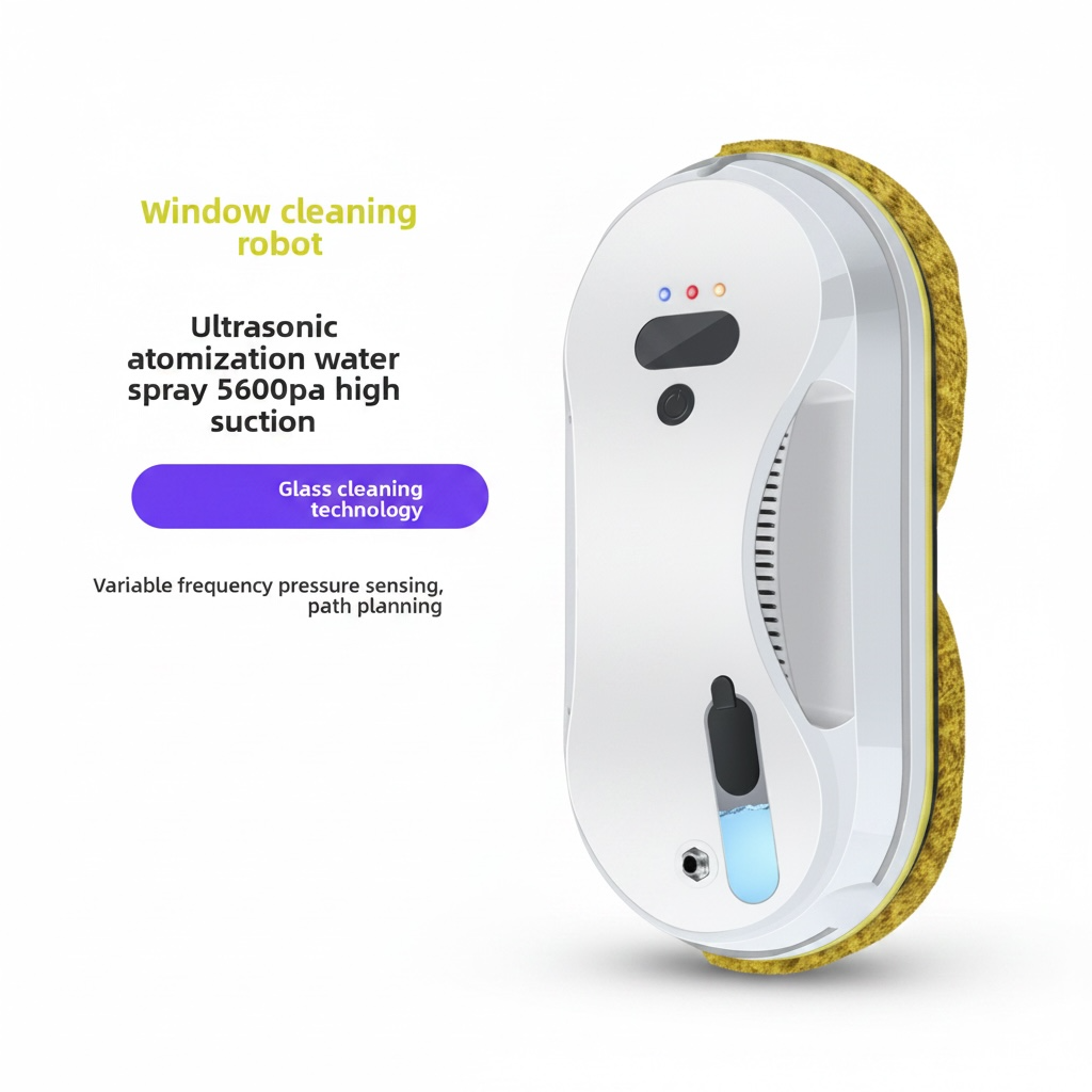 Smart Window Cleaning Robot with Automatic Spray & Suction